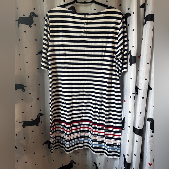 Tommy Hilfiger Black and White Casual Raglan Mini Dress - Picture 3 of 4